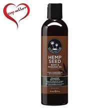 Load image into Gallery viewer, Earthly Body 8 oz. Hemp Seed Massage Oil - Multiple Scents - A Little More Interesting
