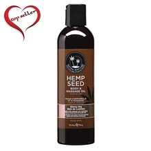 Load image into Gallery viewer, Earthly Body 8 oz. Hemp Seed Massage Oil - Multiple Scents - A Little More Interesting
