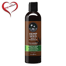 Load image into Gallery viewer, Earthly Body 8 oz. Hemp Seed Massage Oil - Multiple Scents - A Little More Interesting