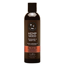Load image into Gallery viewer, Earthly Body 8 oz. Hemp Seed Massage Oil - Multiple Scents - A Little More Interesting