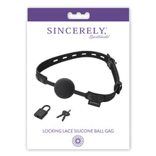 Load image into Gallery viewer, SportSheets Sincerely Locking Lace Ball Silicone Gag - A Little More Interesting