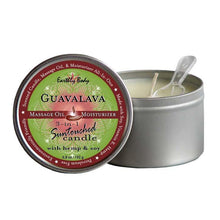 Load image into Gallery viewer, Earthly Body 6.8 oz. Round Tin Massage Candle - A Little More Interesting
